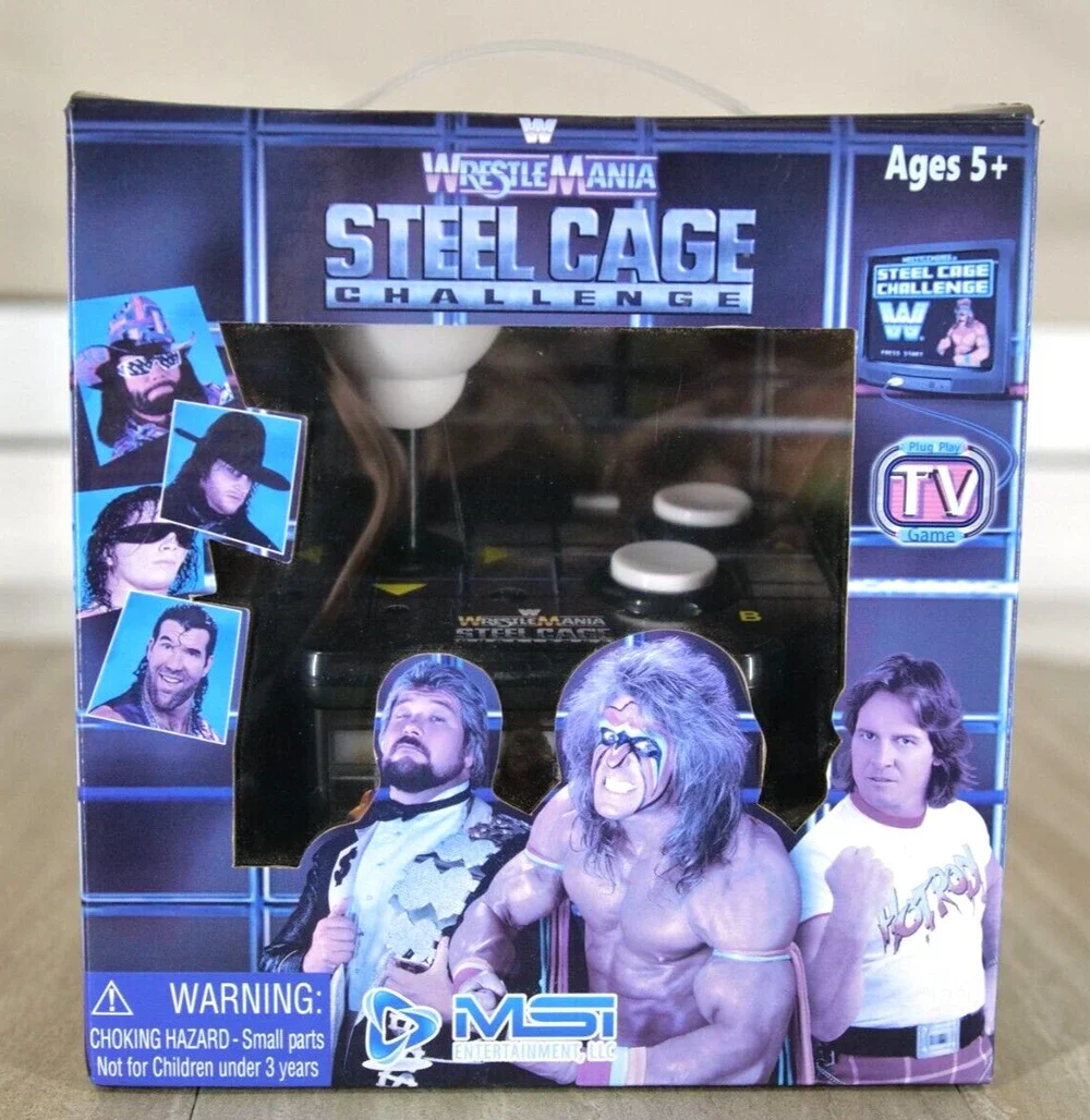 WWE Wrestlemania Steel Cage Challenge Plug & Play TV Game OPEN BOX
